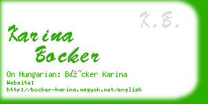 karina bocker business card